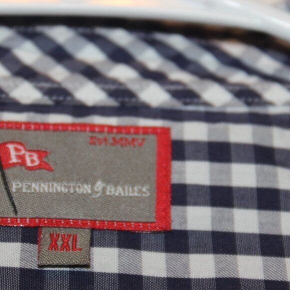 NEW Pennington Bailes Black & White Checks Button-Down Shirts Men's Size XXL - Picture 9 of 12